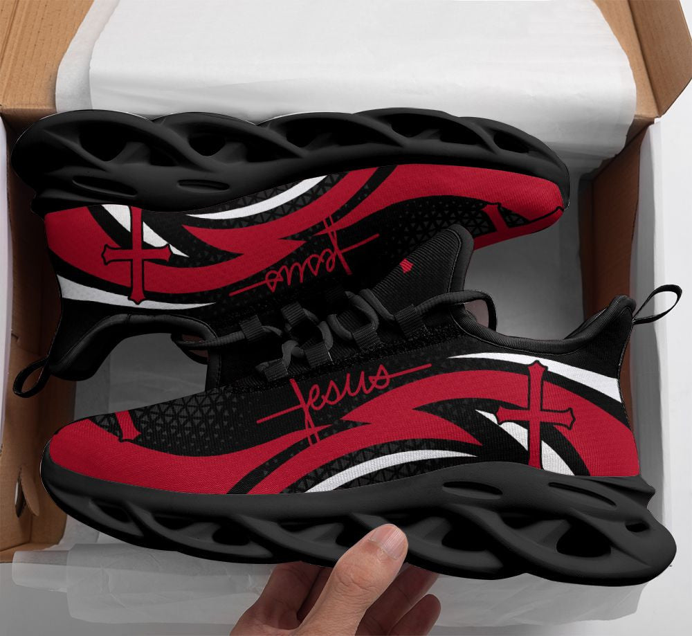 Jesus Yezy Running Sneakers Red 1 Max Soul Shoes - Christian Shoes For Men And Women