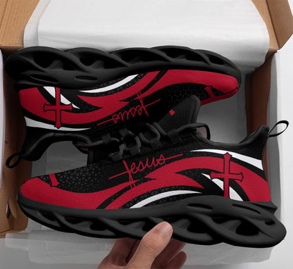 Jesus Yezy Running Sneakers Red 1 Max Soul Shoes - Christian Shoes For Men And Women