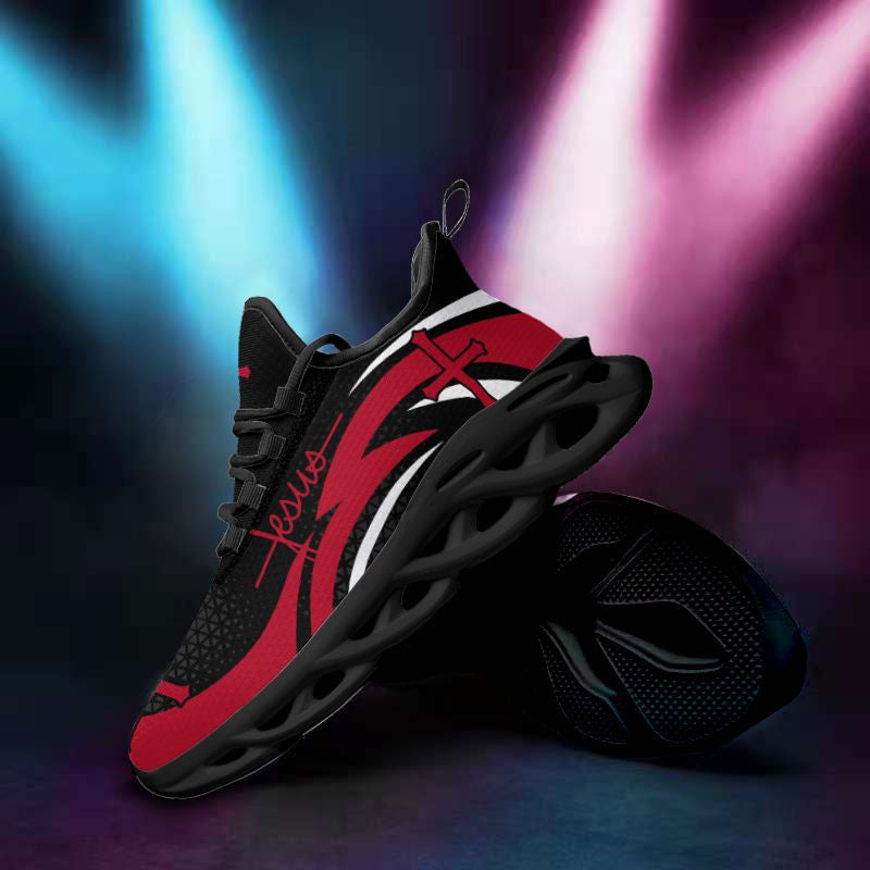 Jesus Yezy Running Sneakers Red 1 Max Soul Shoes - Christian Shoes For Men And Women