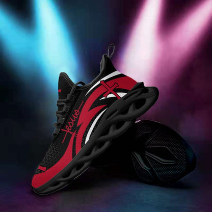 Jesus Yezy Running Sneakers Red 1 Max Soul Shoes - Christian Shoes For Men And Women