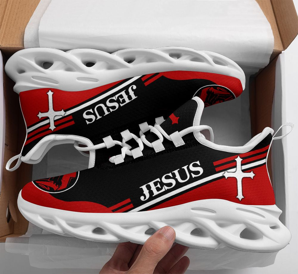 Jesus Yezy Running Sneakers Red 2 Max Soul Shoes - Christian Shoes For Men And Women