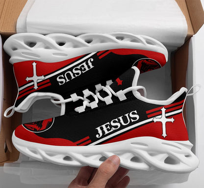 Jesus Yezy Running Sneakers Red 2 Max Soul Shoes - Christian Shoes For Men And Women