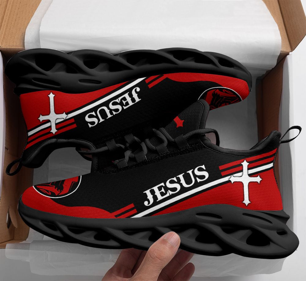 Jesus Yezy Running Sneakers Red 2 Max Soul Shoes - Christian Shoes For Men And Women