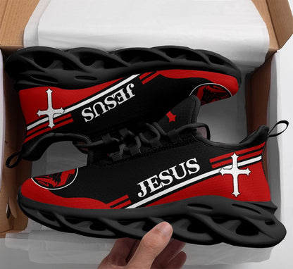 Jesus Yezy Running Sneakers Red 2 Max Soul Shoes - Christian Shoes For Men And Women