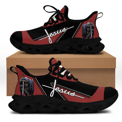Jesus Yezy Running Sneakers Red Max Soul Shoes - Christian Shoes For Men And Women