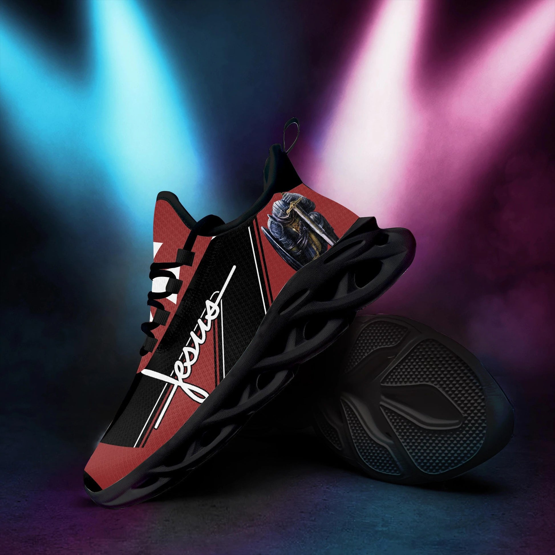 Jesus Yezy Running Sneakers Red Max Soul Shoes - Christian Shoes For Men And Women