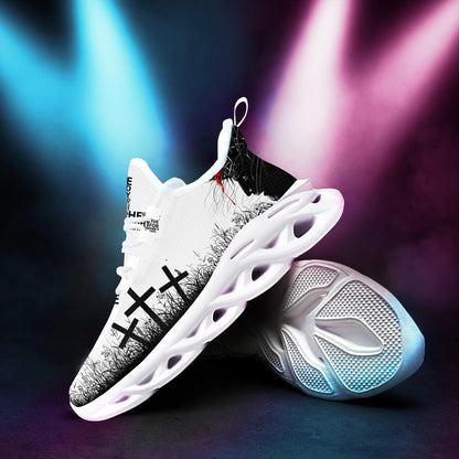 Jesus Yezy Running Sneakers White 3 Max Soul Shoes - Christian Shoes For Men And Women