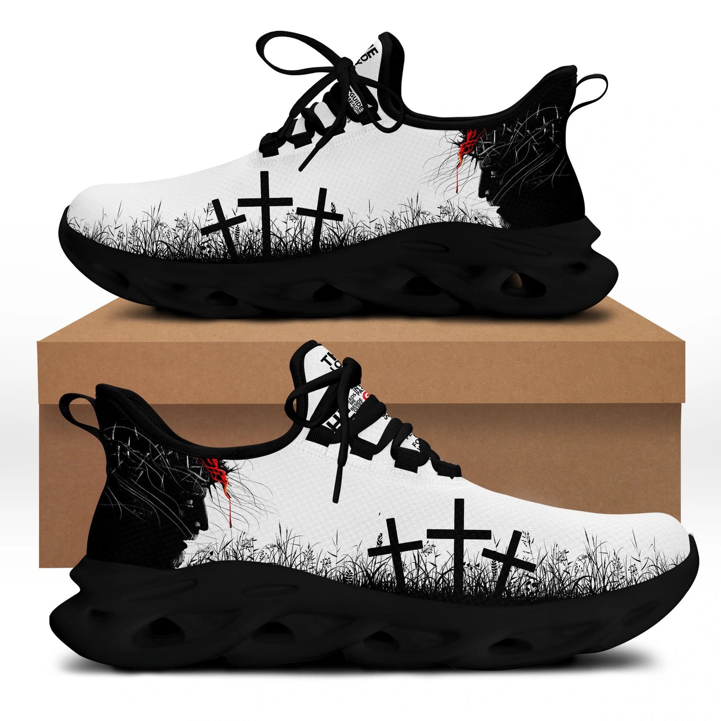 Jesus Yezy Running Sneakers White 3 Max Soul Shoes - Christian Shoes For Men And Women