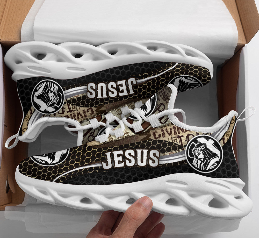 Jesus Yezy Running Sneakers White Black Max Soul Shoes - Christian Shoes For Men And Women