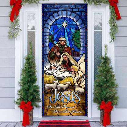 Jesus is the Reason for the Season Nativity Door Cover - Religious Door Decorations - Christian Home Decor
