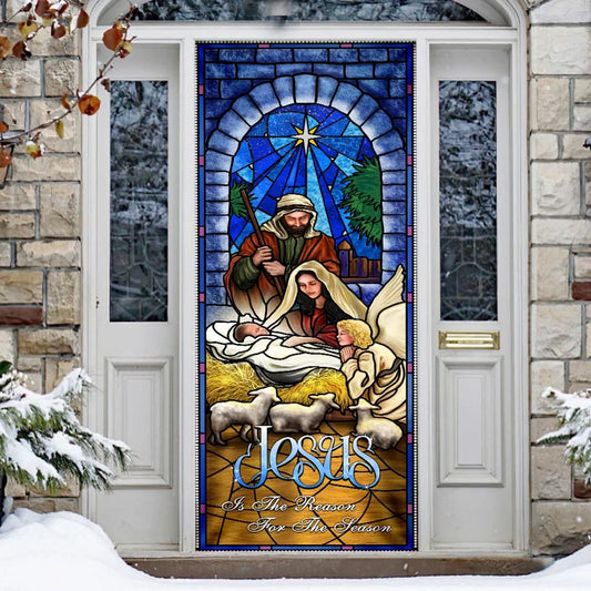 Jesus is the Reason for the Season Nativity Door Cover - Religious Door Decorations - Christian Home Decor