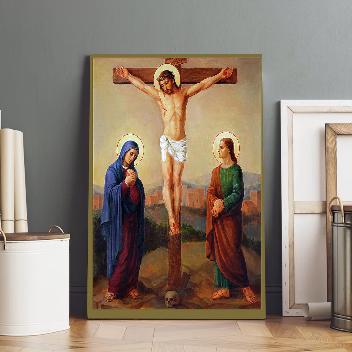 Jesus On The Cross Crucifixion Canvas Wall Art - Easter Canvas Pictures - Christian Canvas Wall Decor