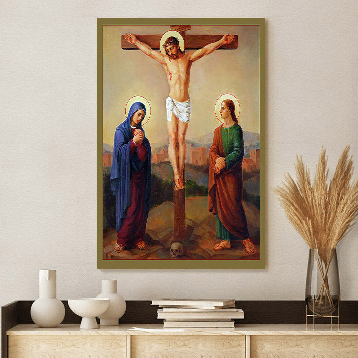 Jesus On The Cross Crucifixion Canvas Wall Art - Easter Canvas Pictures - Christian Canvas Wall Decor