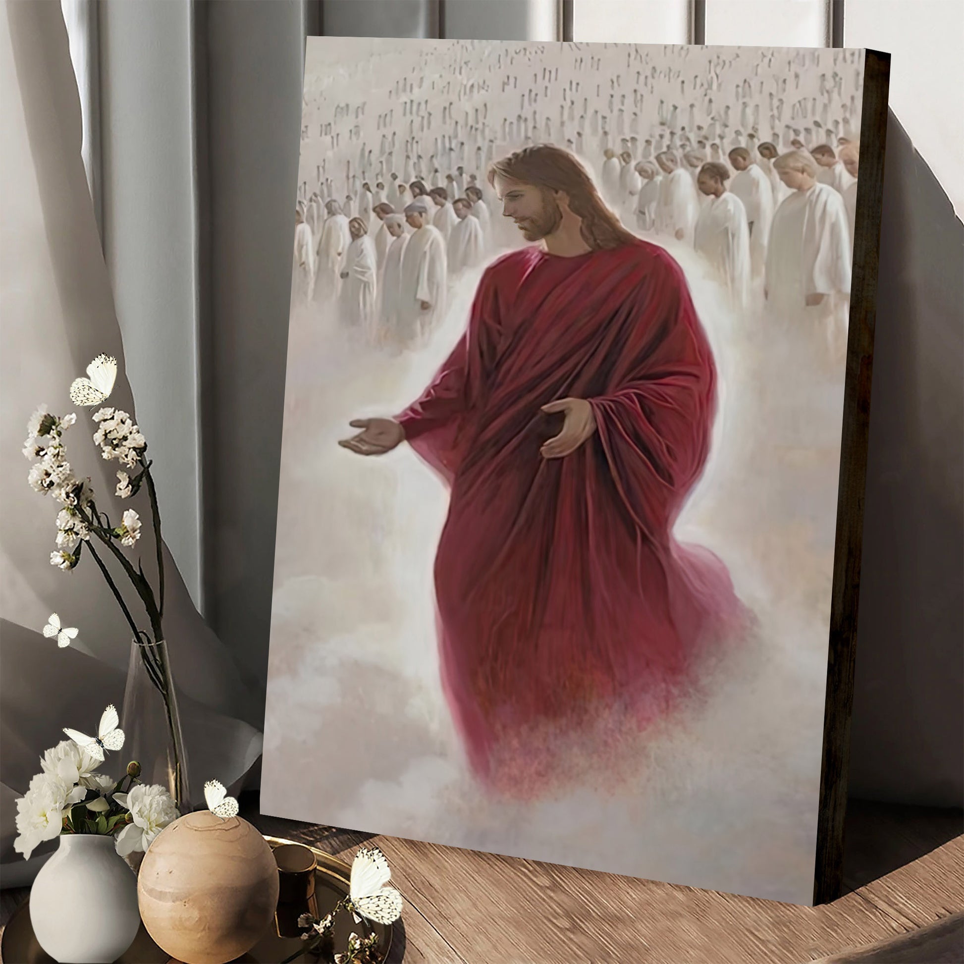 Jesus on Heaven Poster Canvas