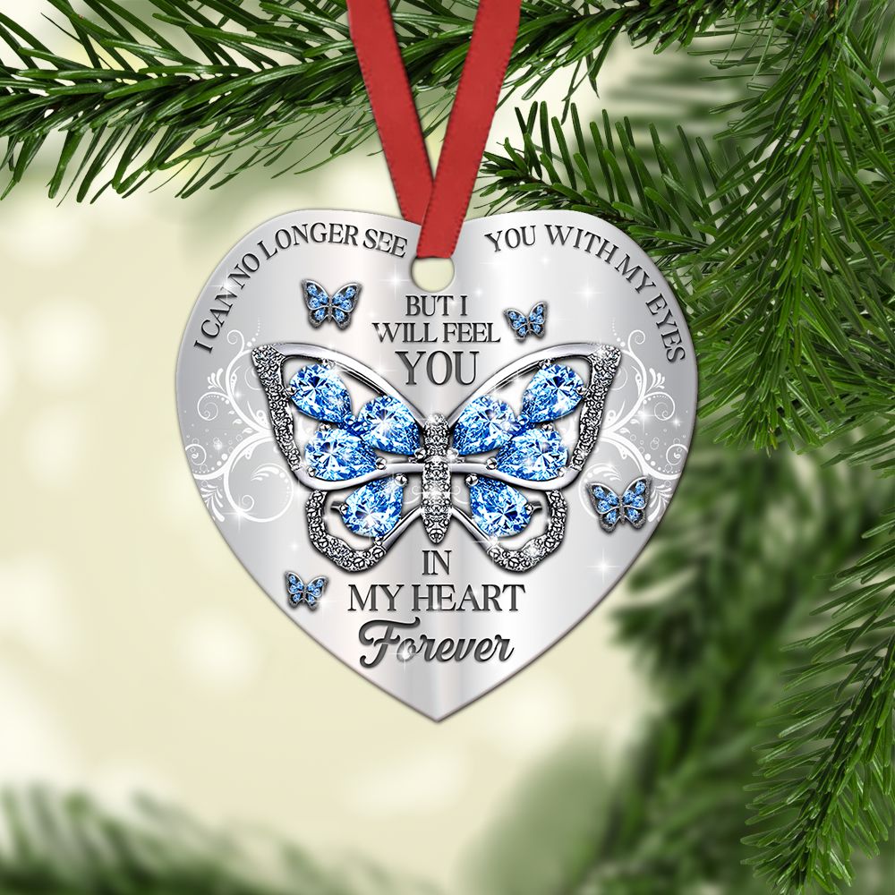 Jewelry Butterfly Feel You In My Heart Heart Ceramic Ornament - Christmas Ornament - Christmas Gift