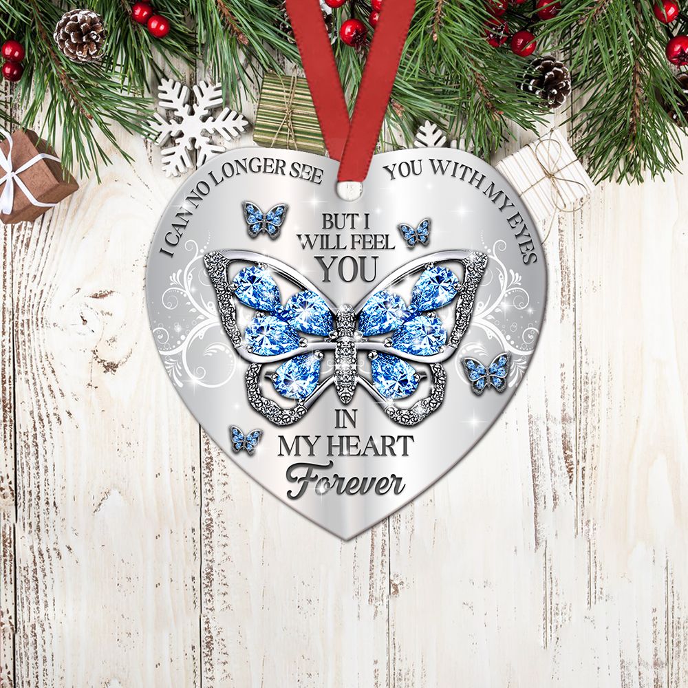 Jewelry Butterfly Feel You In My Heart Heart Ceramic Ornament - Christmas Ornament - Christmas Gift