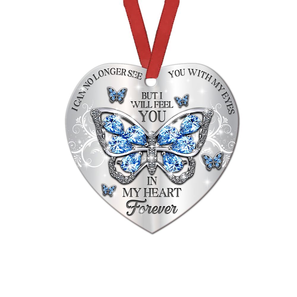 Jewelry Butterfly Feel You In My Heart Heart Ceramic Ornament - Christmas Ornament - Christmas Gift