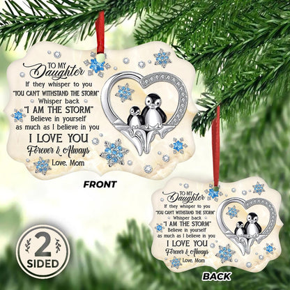  Jewelry Penguin To My Daughter Metal Ornament - Christmas Ornament - Christmas Gift