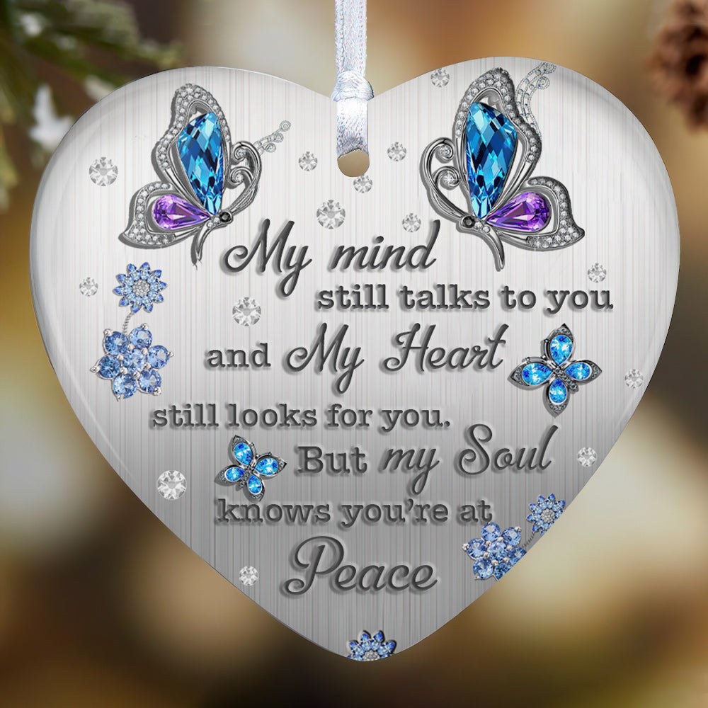 Jewelry Style Butterfly Forever In My Heart Heart Ornament - Christmas Ornament - Ciaocustom