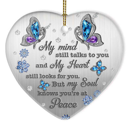 Jewelry Style Butterfly Forever In My Heart Heart Ornament - Christmas Ornament - Ciaocustom