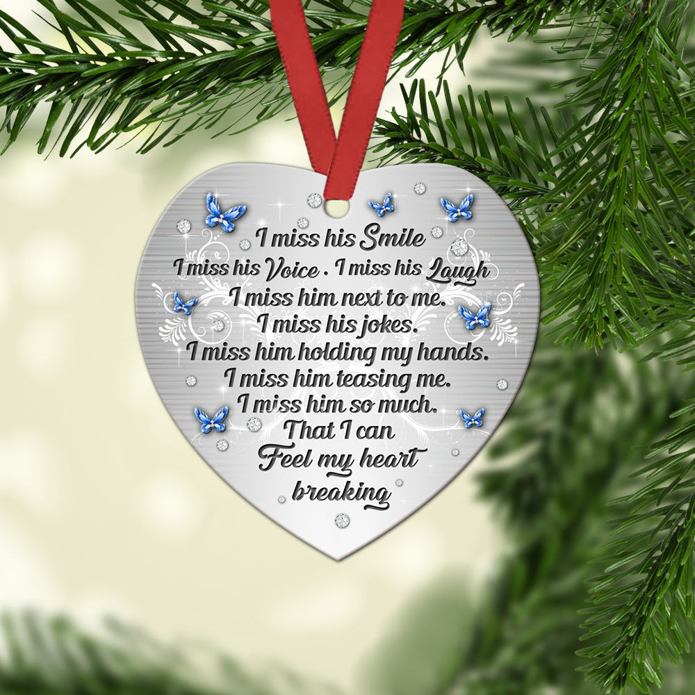 Jewelry Widow Heart I Miss Him Heart Ornament - Christmas Ornament - Ciaocustom
