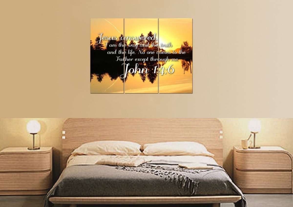 John 146 I Am The Way The Truth And The Life Wall Art Canvas Print - Christian Canvas Wall Art