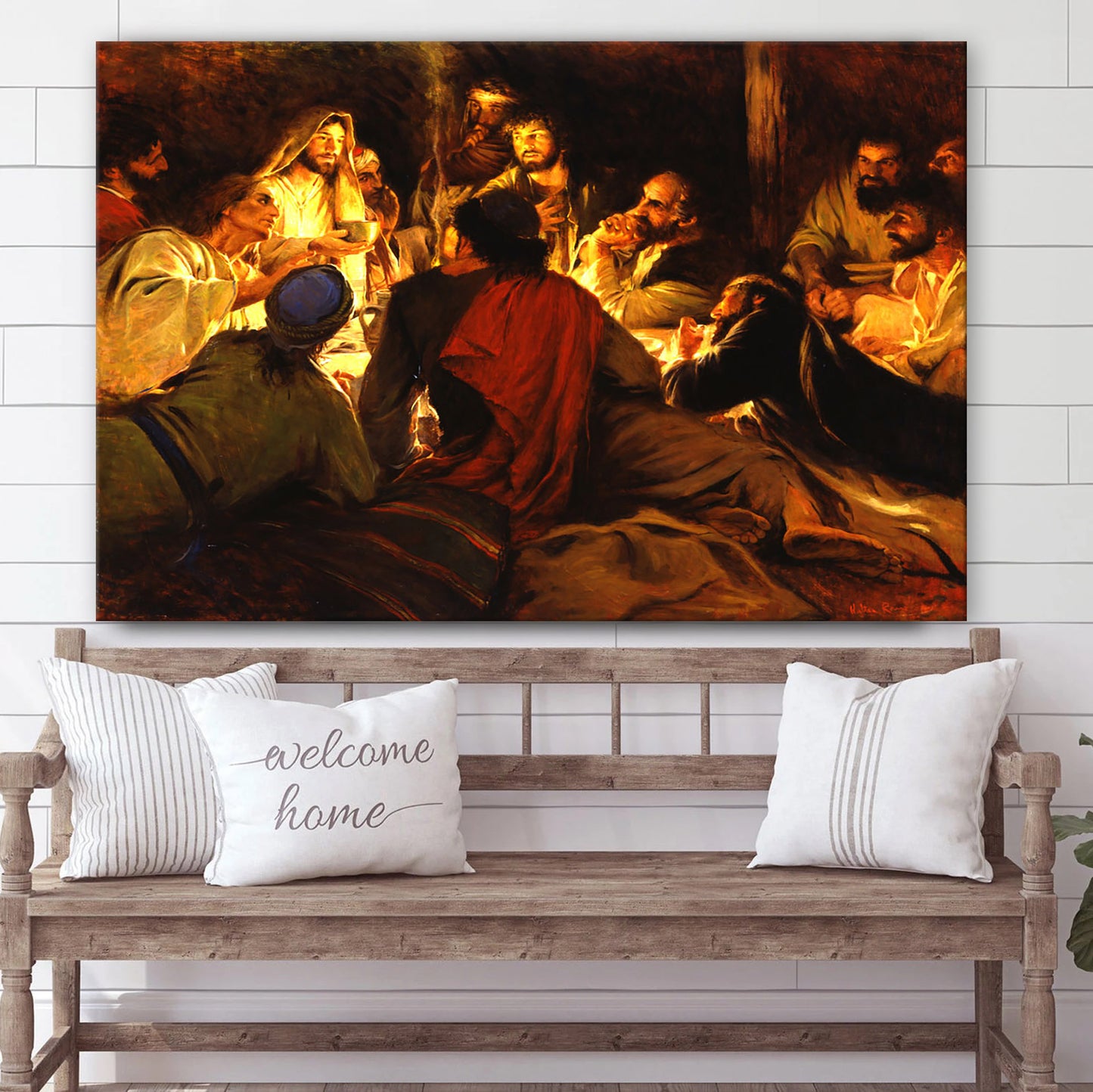 John 14 27 Peace I Leave With You Eng - Jesus Canvas Wall Art - Christian Wall Art