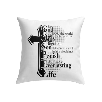 John 316 For God So Loved The World Bible Verse Pillow