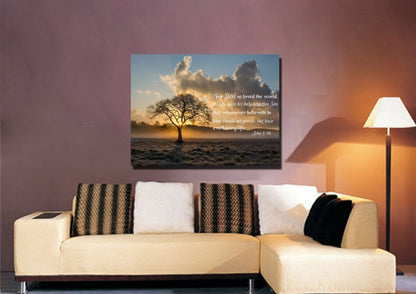 John 316 Kjv #11 Bible Verse Canvas Wall Art - Christian Canvas Wall Art