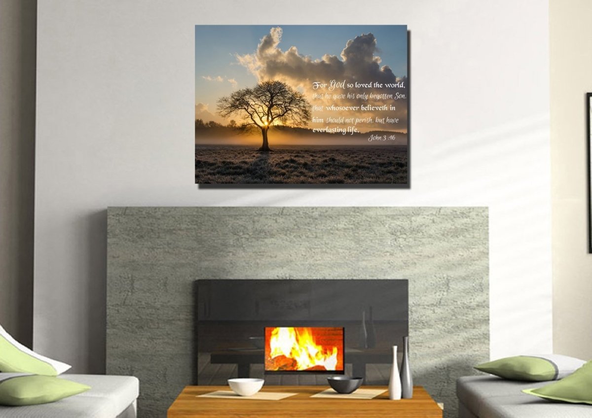 John 316 Kjv #11 Bible Verse Canvas Wall Art - Christian Canvas Wall Art