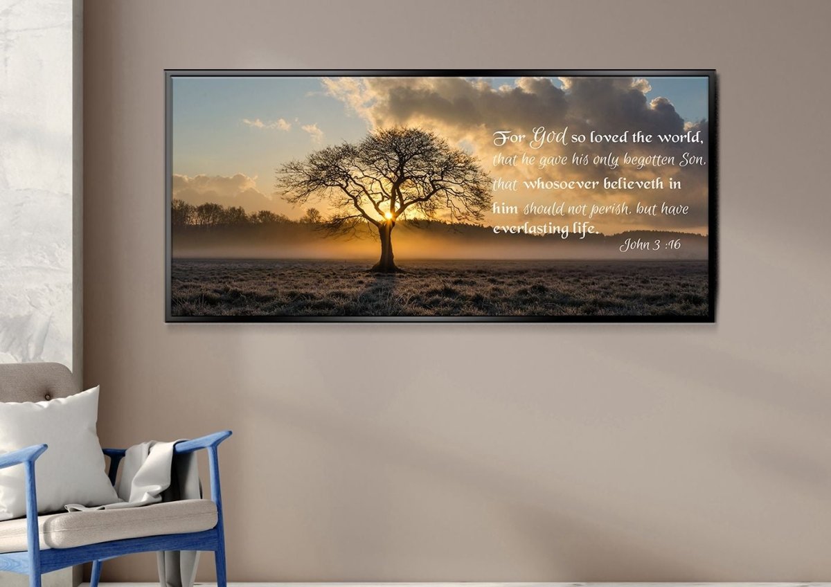 John 316 Kjv #11 Bible Verse Canvas Wall Art - Christian Canvas Wall Art