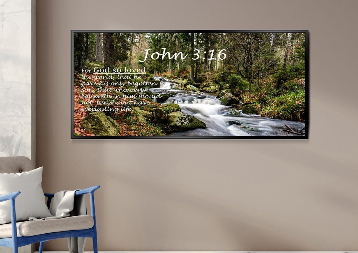 John 316 Kjv #14 Bible Verse Canvas Wall Art - Christian Canvas Wall Art