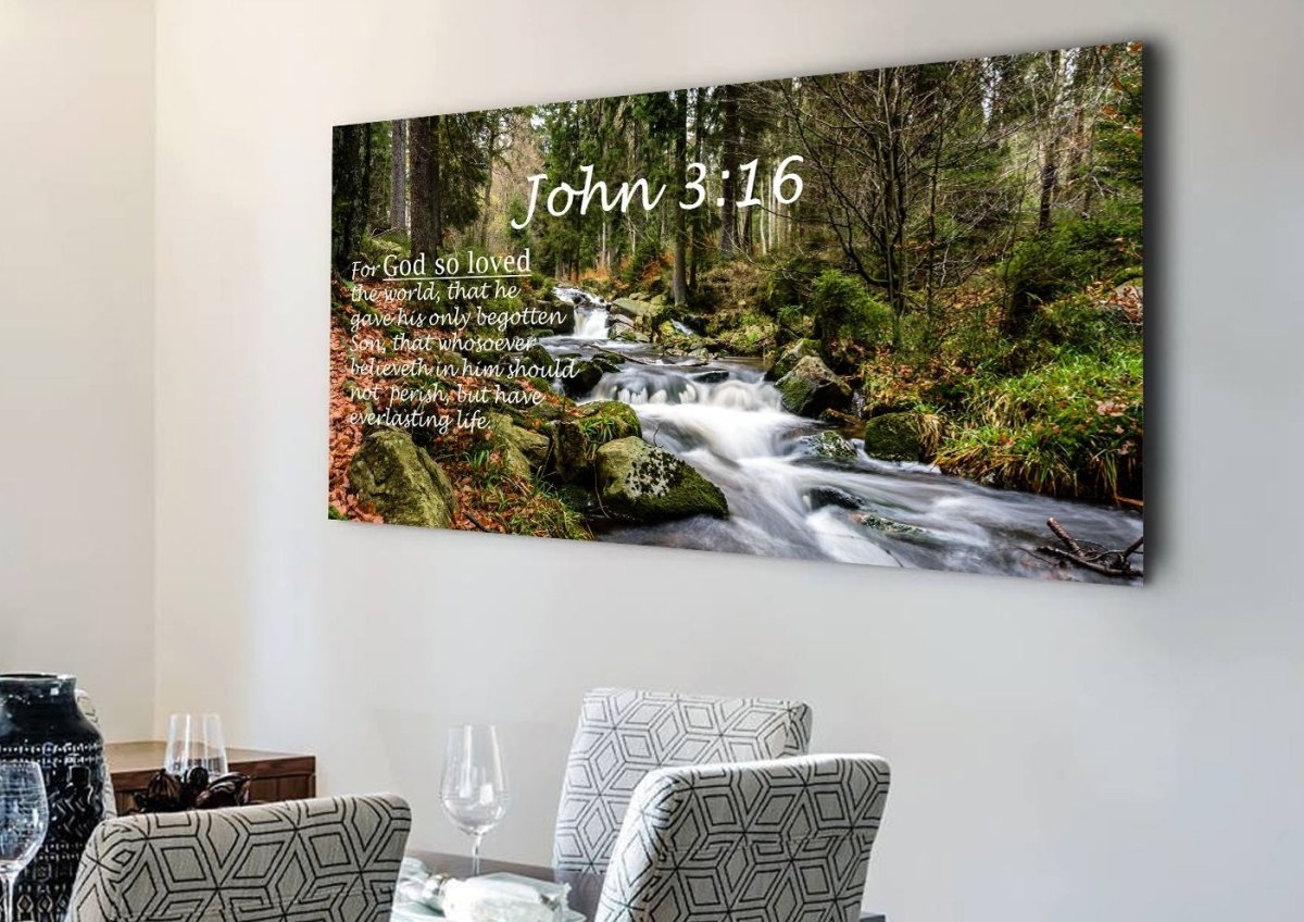 John 316 Kjv #14 Bible Verse Canvas Wall Art - Christian Canvas Wall Art