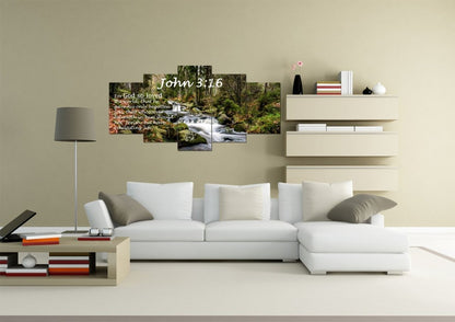 John 316 Kjv #14 Bible Verse Canvas Wall Art - Christian Canvas Wall Art