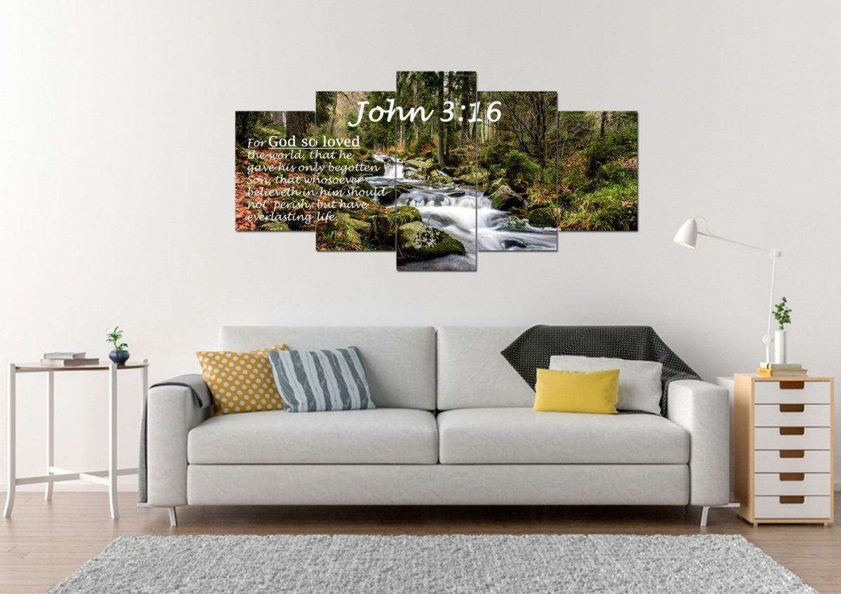 John 316 Kjv #14 Bible Verse Canvas Wall Art - Christian Canvas Wall Art
