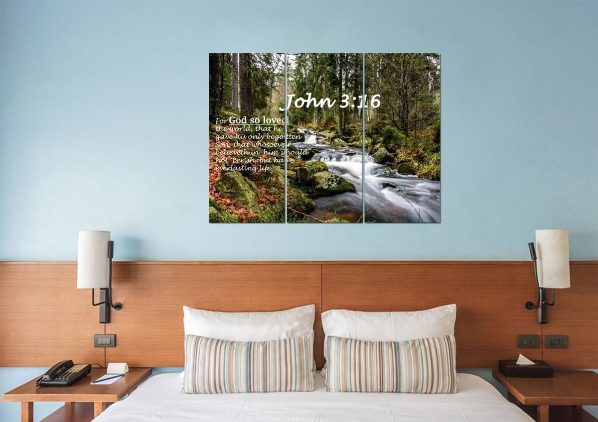 John 316 Kjv #14 Bible Verse Canvas Wall Art - Christian Canvas Wall Art