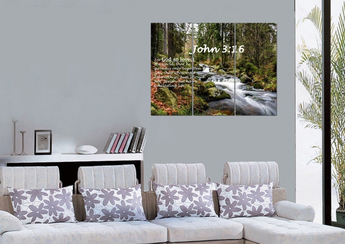 John 316 Kjv #14 Bible Verse Canvas Wall Art - Christian Canvas Wall Art