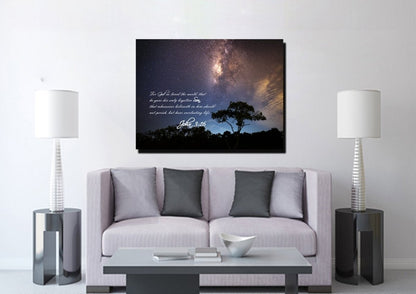 John 316 Kjv #16 Bible Verse Canvas Wall Art - Christian Canvas Wall Art