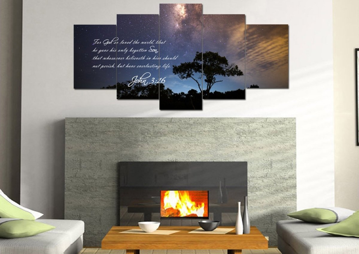 John 316 Kjv #16 Bible Verse Canvas Wall Art - Christian Canvas Wall Art