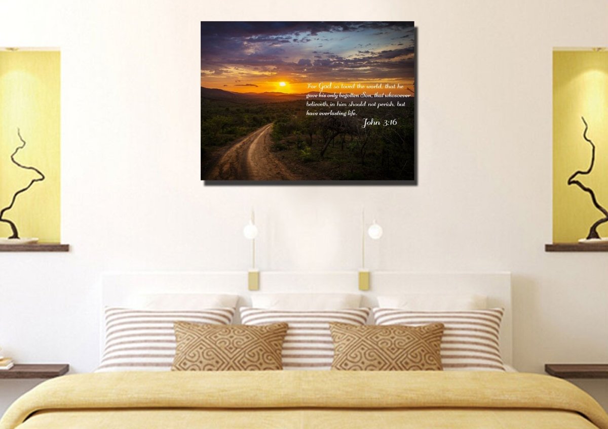 John 316 Kjv #20 Bible Verse Canvas Wall Art - Christian Canvas Wall Art