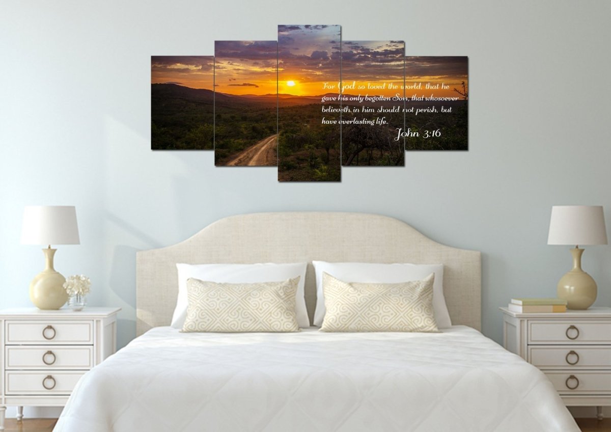 John 316 Kjv #20 Bible Verse Canvas Wall Art - Christian Canvas Wall Art