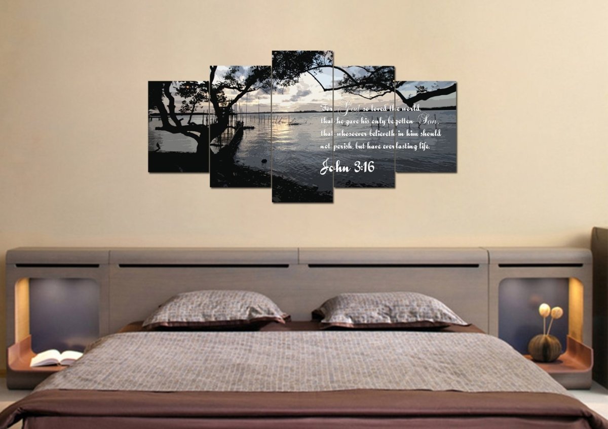 John 316 Kjv #24 Bible Verse Canvas Wall Art - Christian Canvas Wall Art