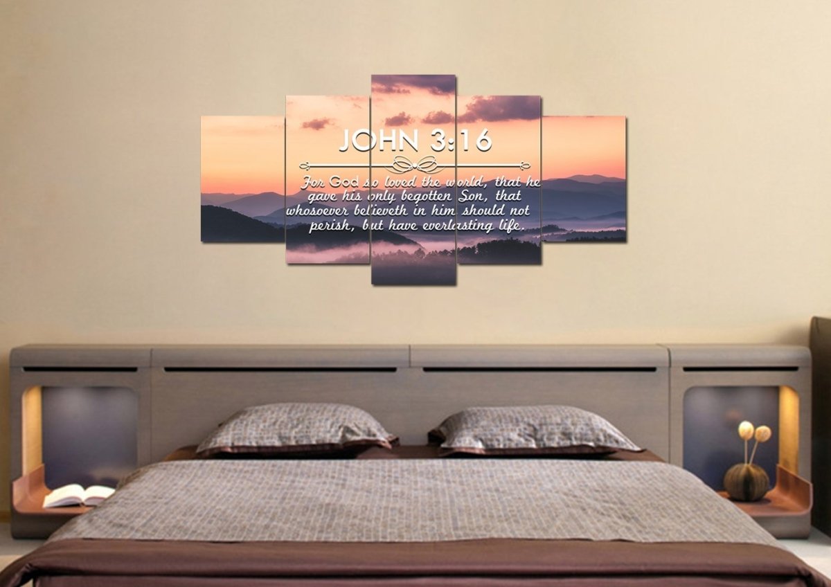 John 316 Kjv #25 Bible Verse Canvas Wall Art - Christian Canvas Wall Art