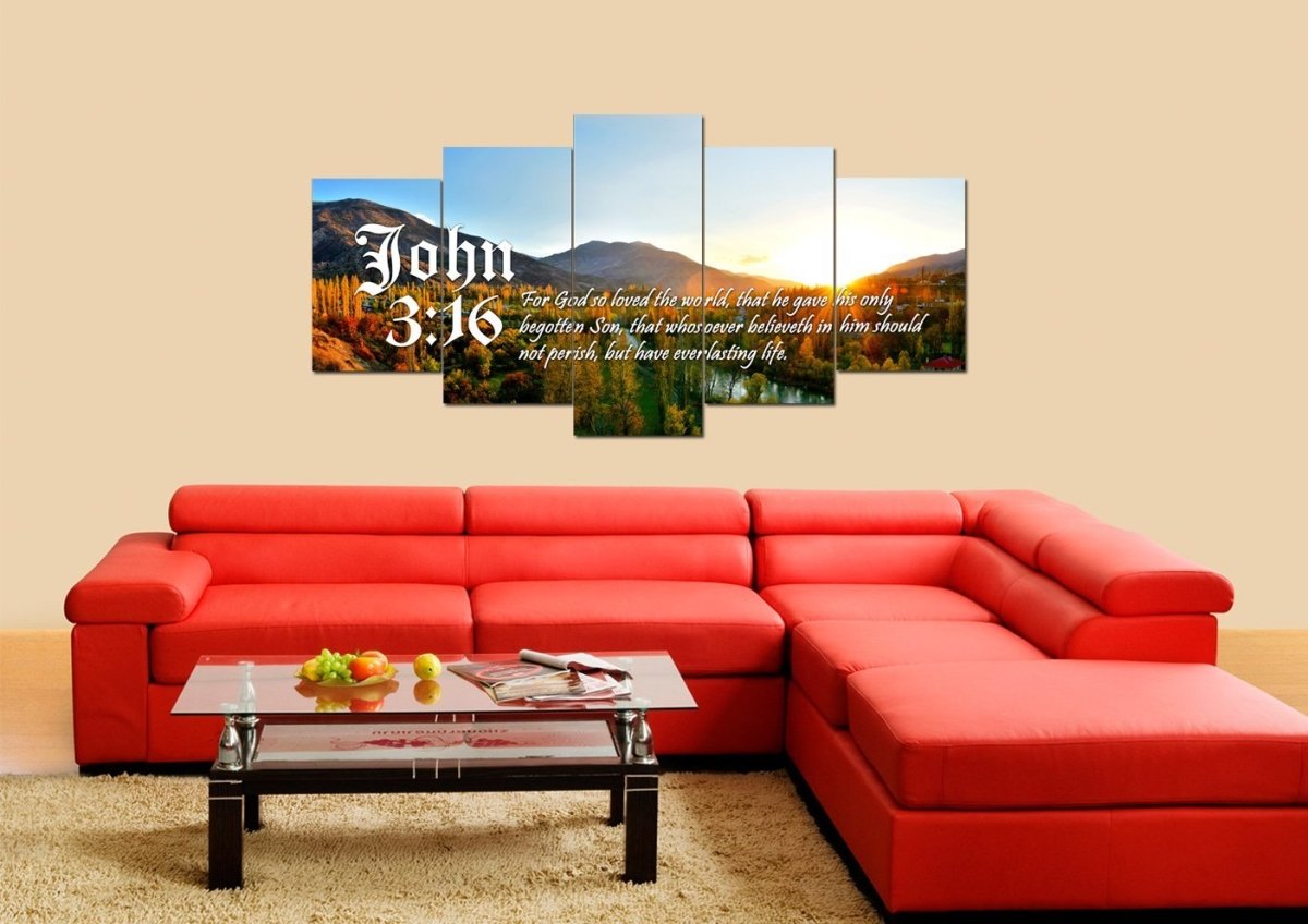 John 316 Kjv #26 Bible Verse Canvas Wall Art - Christian Canvas Wall Art