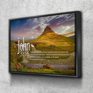 John 316 Kjv #27 Bible Verse Canvas Wall Art - Christian Canvas Wall Art