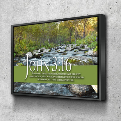 John 316 Kjv #28 Bible Verse Canvas Wall Art - Christian Canvas Wall Art