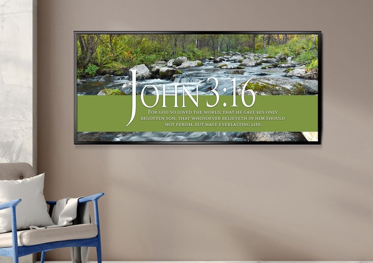 John 316 Kjv #28 Bible Verse Canvas Wall Art - Christian Canvas Wall Art