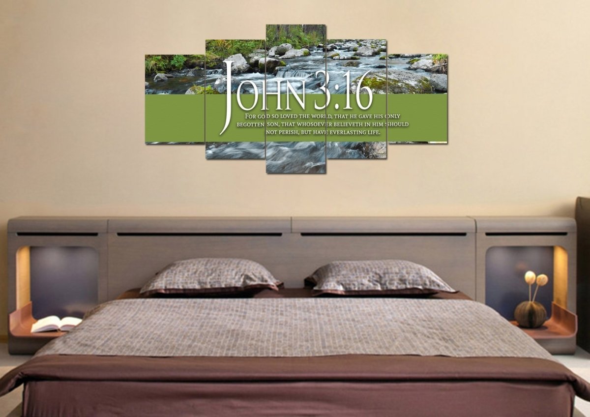 John 316 Kjv #28 Bible Verse Canvas Wall Art - Christian Canvas Wall Art