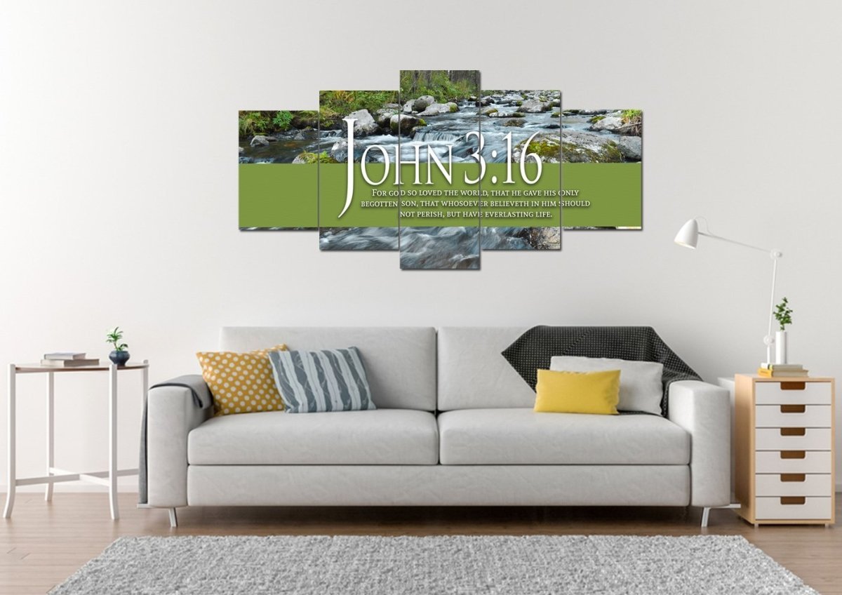 John 316 Kjv #28 Bible Verse Canvas Wall Art - Christian Canvas Wall Art