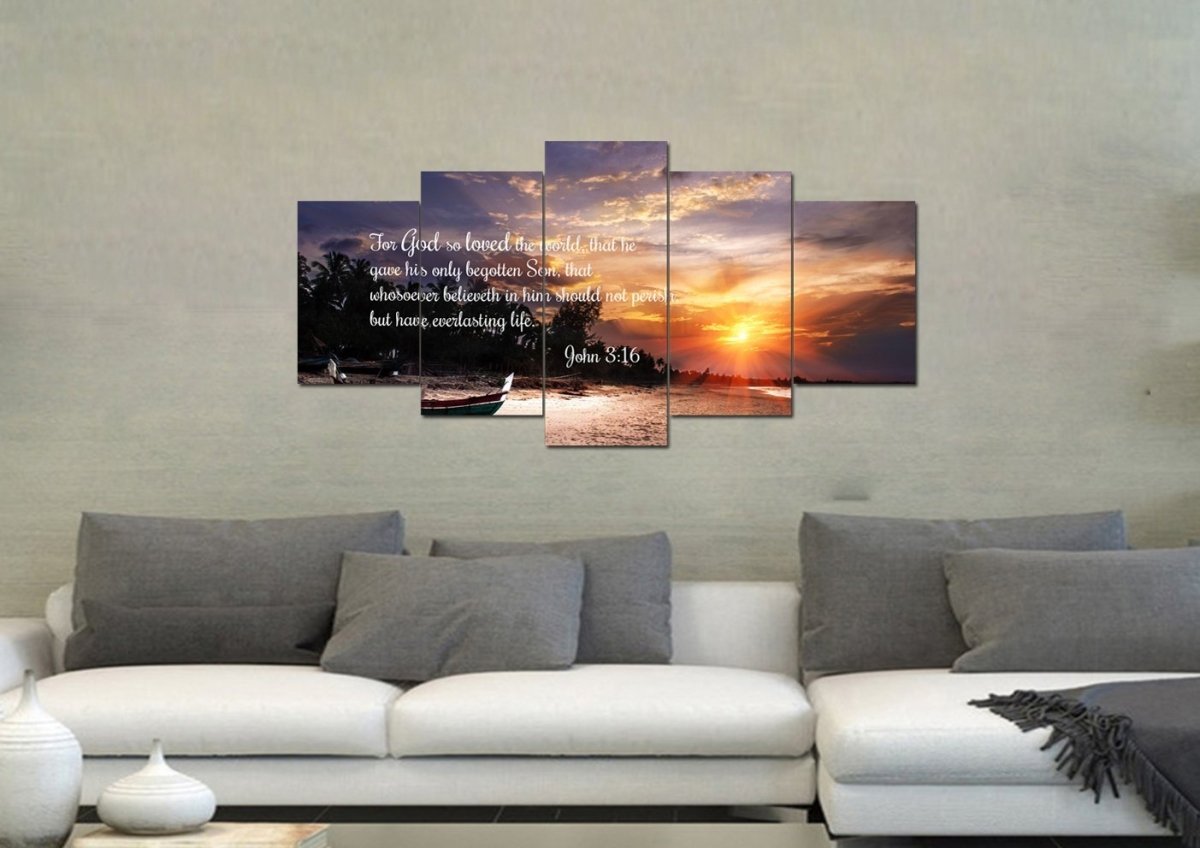 John 316 Kjv #2 Bible Verse Canvas Wall Art - Christian Canvas Wall Art